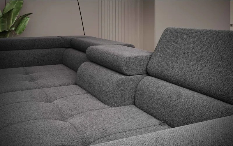 Narożnik TEMPO w układzie L z funkcją spania i pojemnikiem WERSAL