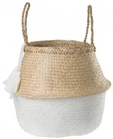 Kosz Z Trzciny Kahs Borl Ø35 X 32 Cm & Blanco - Sklum