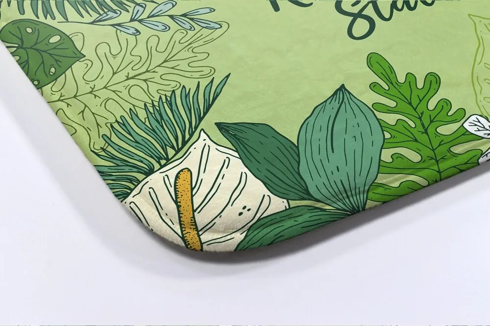 Dywanik antypoślizgowy do łazienki Dywanik antypoślizgowy do łazienki Zielony Liście