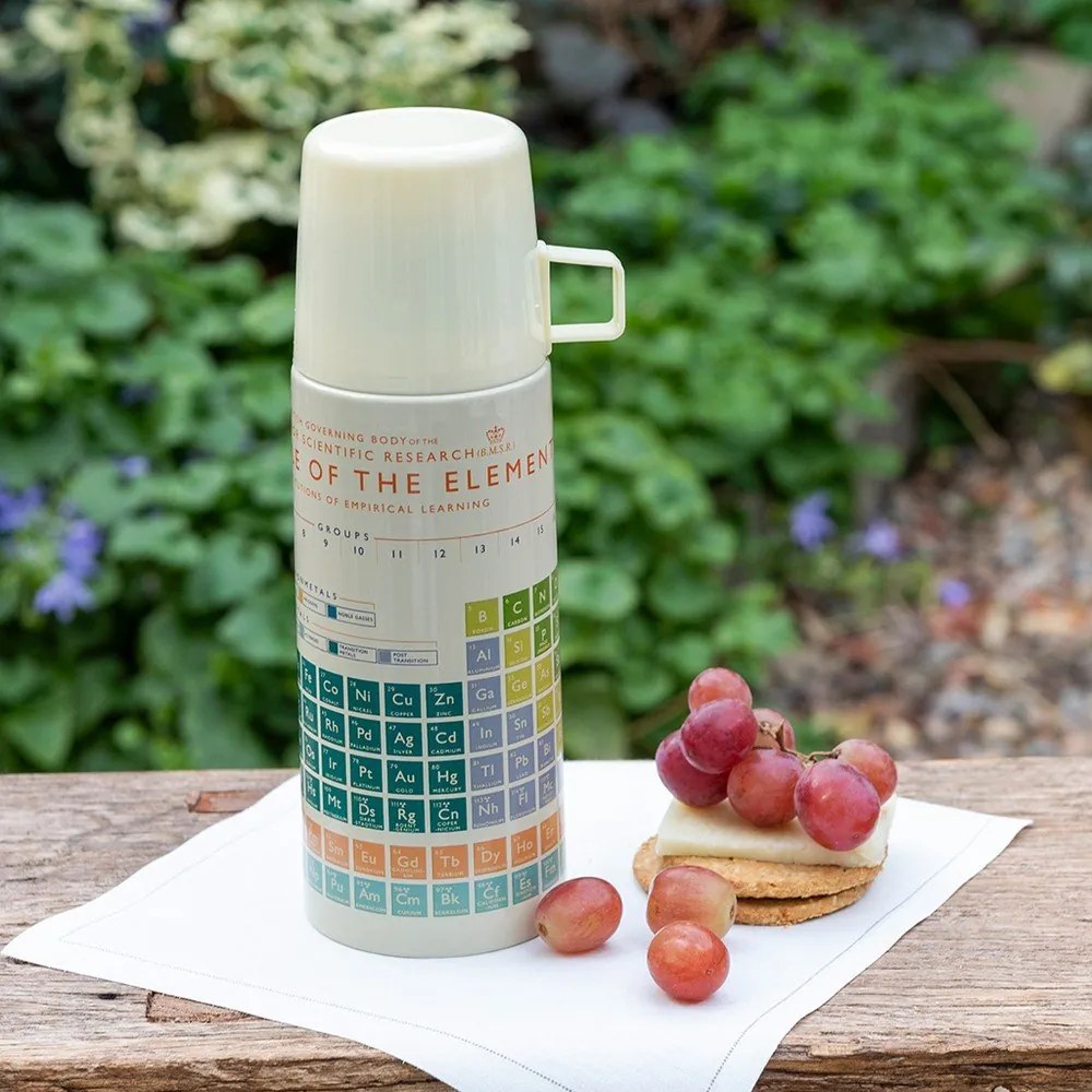 Kremowy termos dla dzieci 350 ml Periodic Table – Rex London