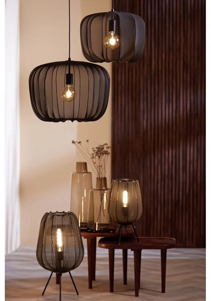 Czarna lampa sufitowa ø 50 cm Plumeria – Light &amp; Living