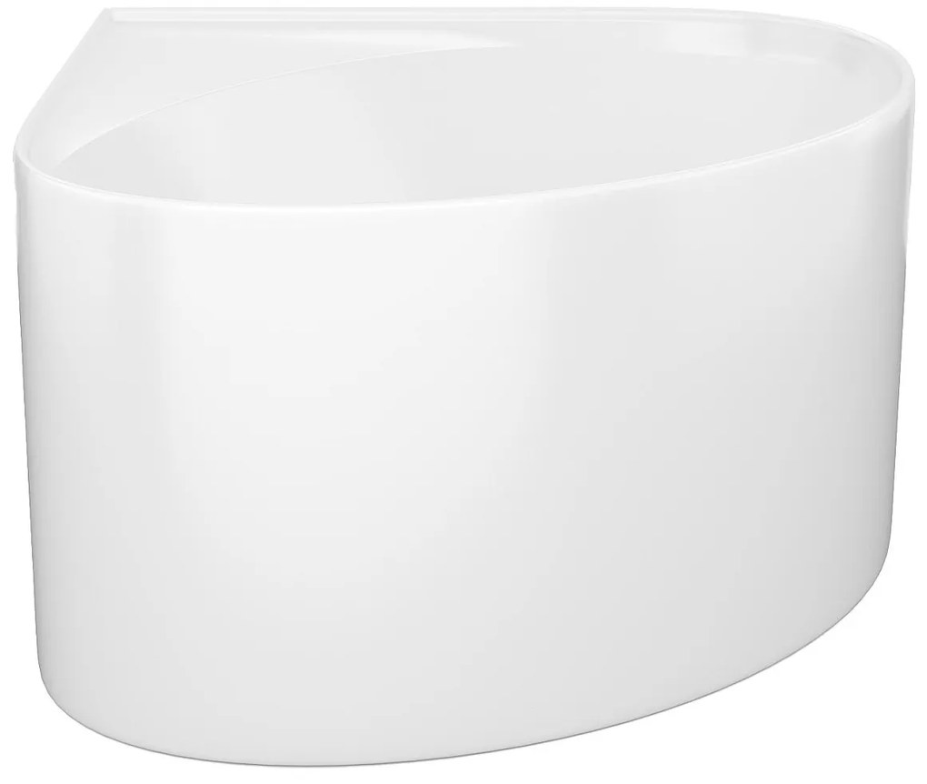 Wanna narożna owalna akrylowa - Biały z połyskiem - 176 l - 100 x 100 x 58 cm - MARTA