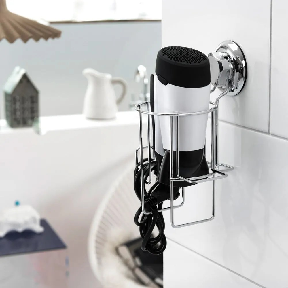 Samoprzylepny metalowy uchwyt na suszarkę do włosów Bestlock Bath – Compactor