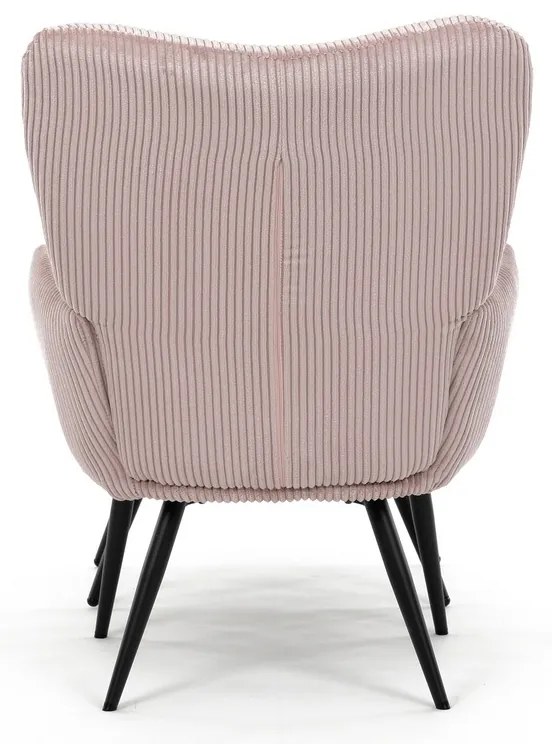 Fotel relaksacyjny z podnóżkiem L7285 PINK6,różowy