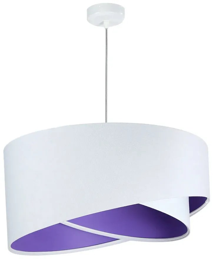 Biało-fioletowa lampa wisząca nad stół - EX990 W5-Z87