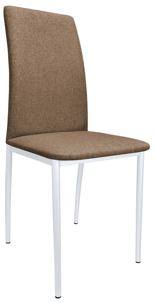 Krzesło tapicerowane ALAN stelaż biały Sawana 25