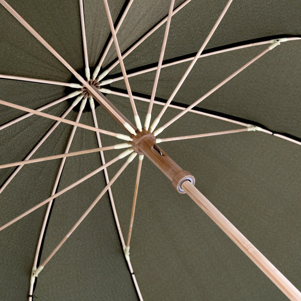Doppler Nature Long Bamboo Simply Black parasol składany