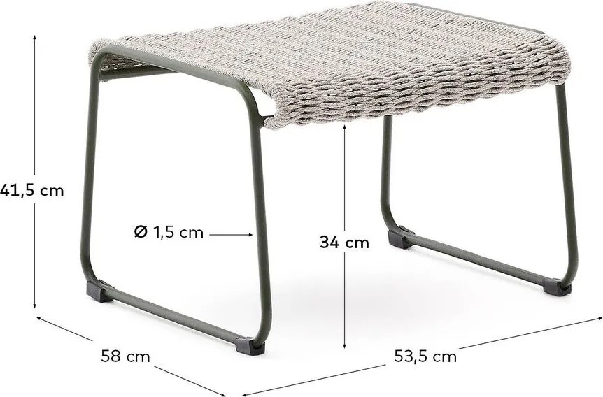 Szarozielony podnóżek ogrodowy Maurina – Kave Home