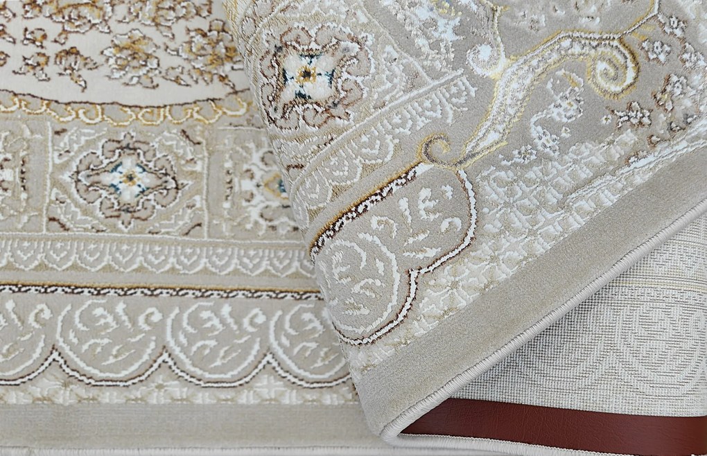 Dywan klasyczny Gold Ornament beżowo-złoty 240 cm x 330 cm