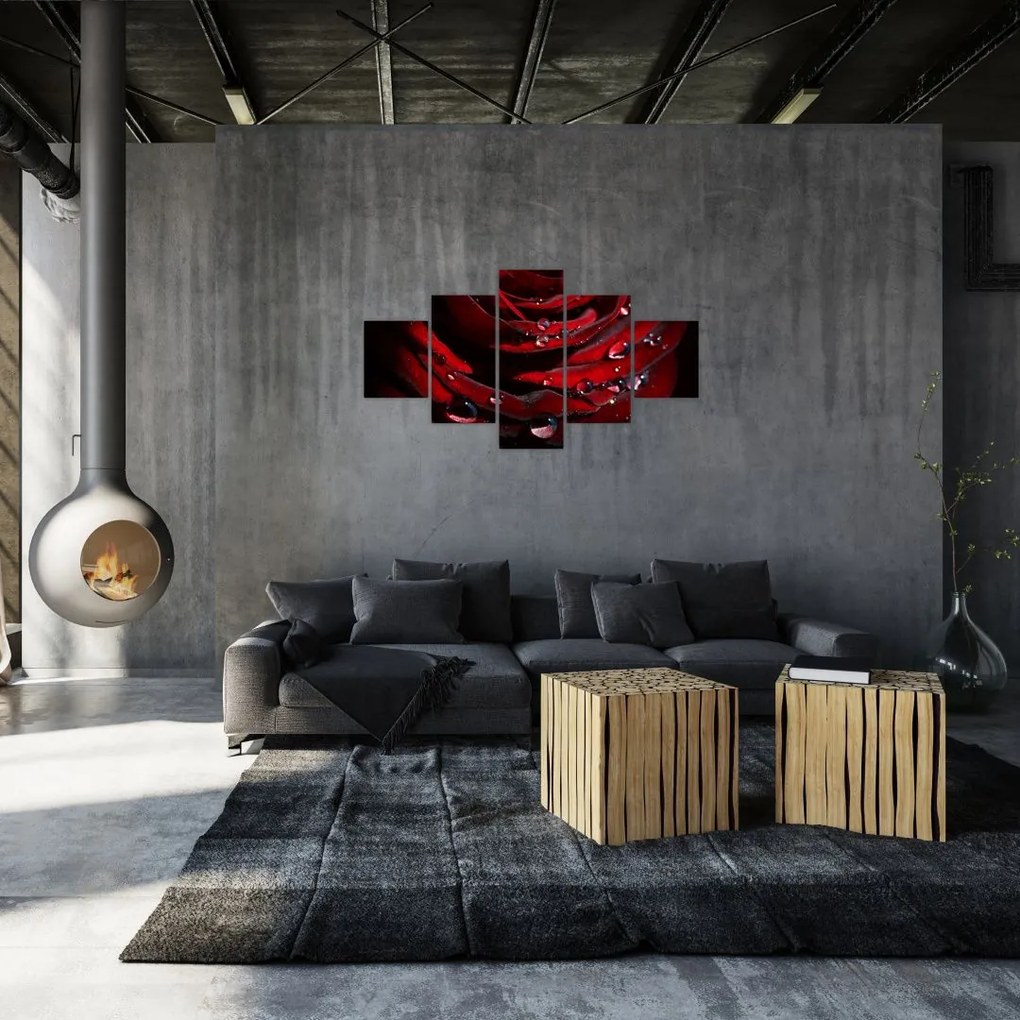 Obraz - Detal róży (125x70 cm)