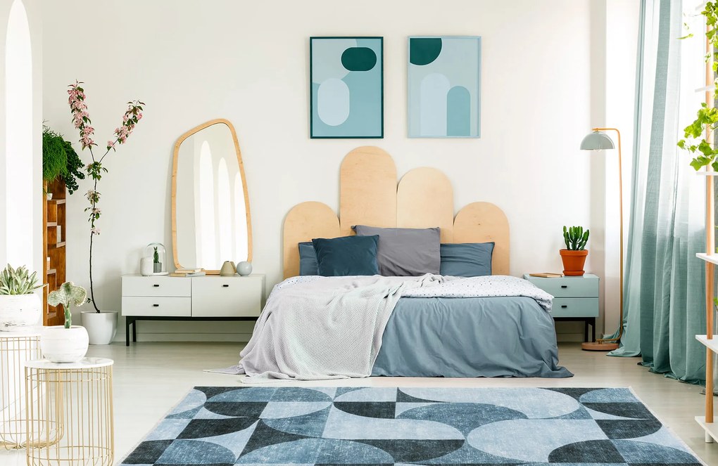 Dywan nowoczesny Dean niebieski 80 cm x 145 cm