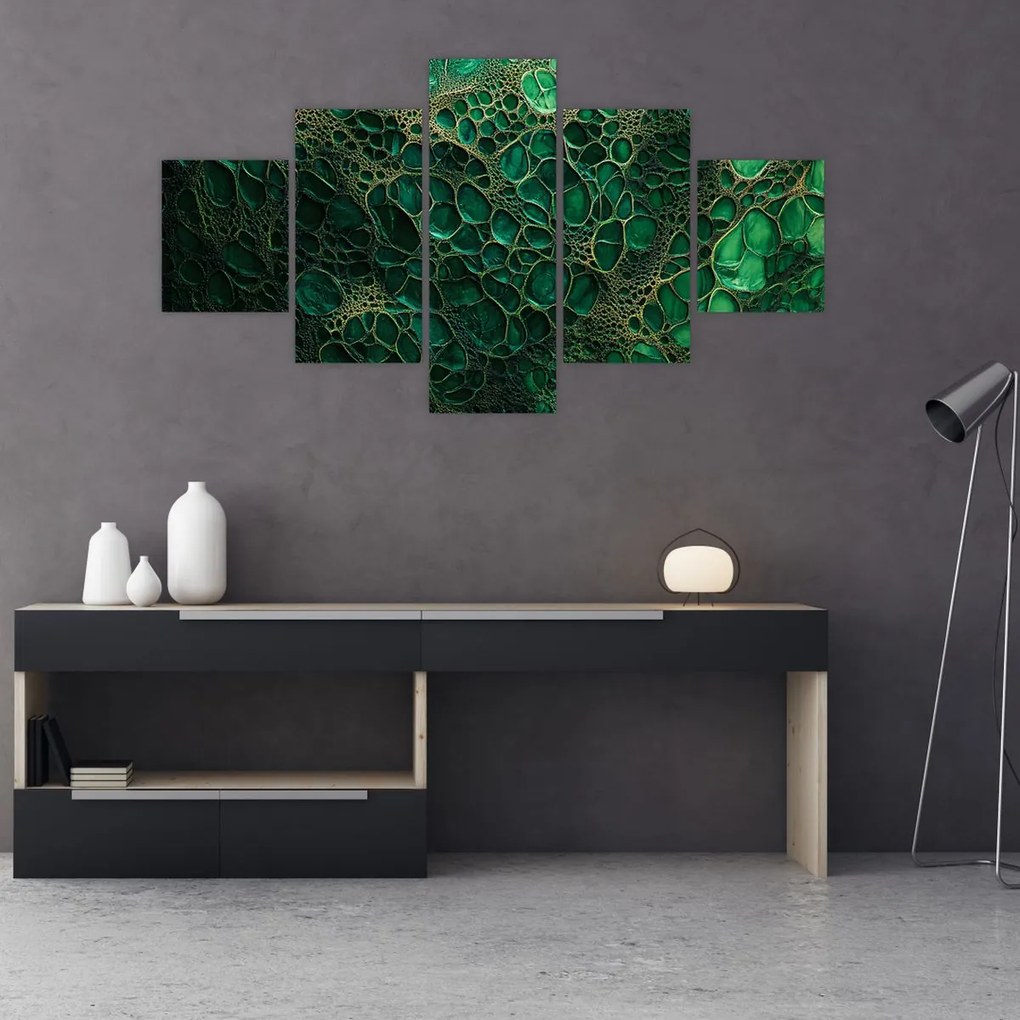 Obraz - Zielony mikroskopowy obraz (125x70 cm)