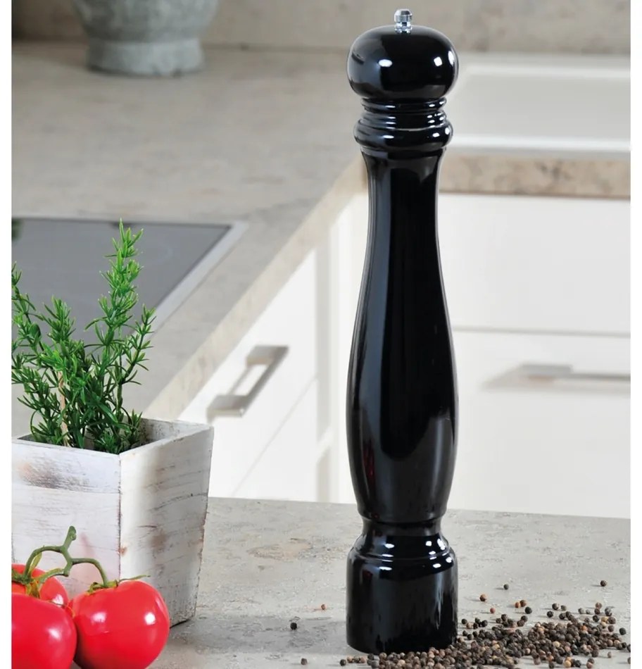 Kesper 13665 Młynek do pieprzu, kauczuk, czarny,wys. 40 cm