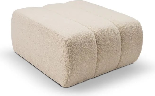 Pufa BALOO w kolorze kremowym w tkaninie LAMBI 08