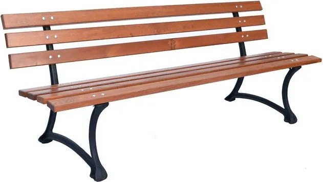 Drewniana ławka ogrodowa w naturalnym kolorze – Rojaplast