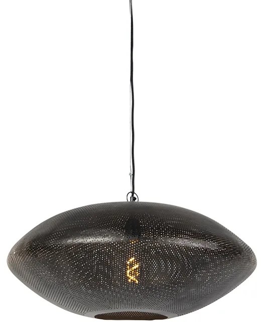 Orientalna lampa wisząca czarna ze złotem 60 cm - RadianceKolonialny Oswietlenie wewnetrzne