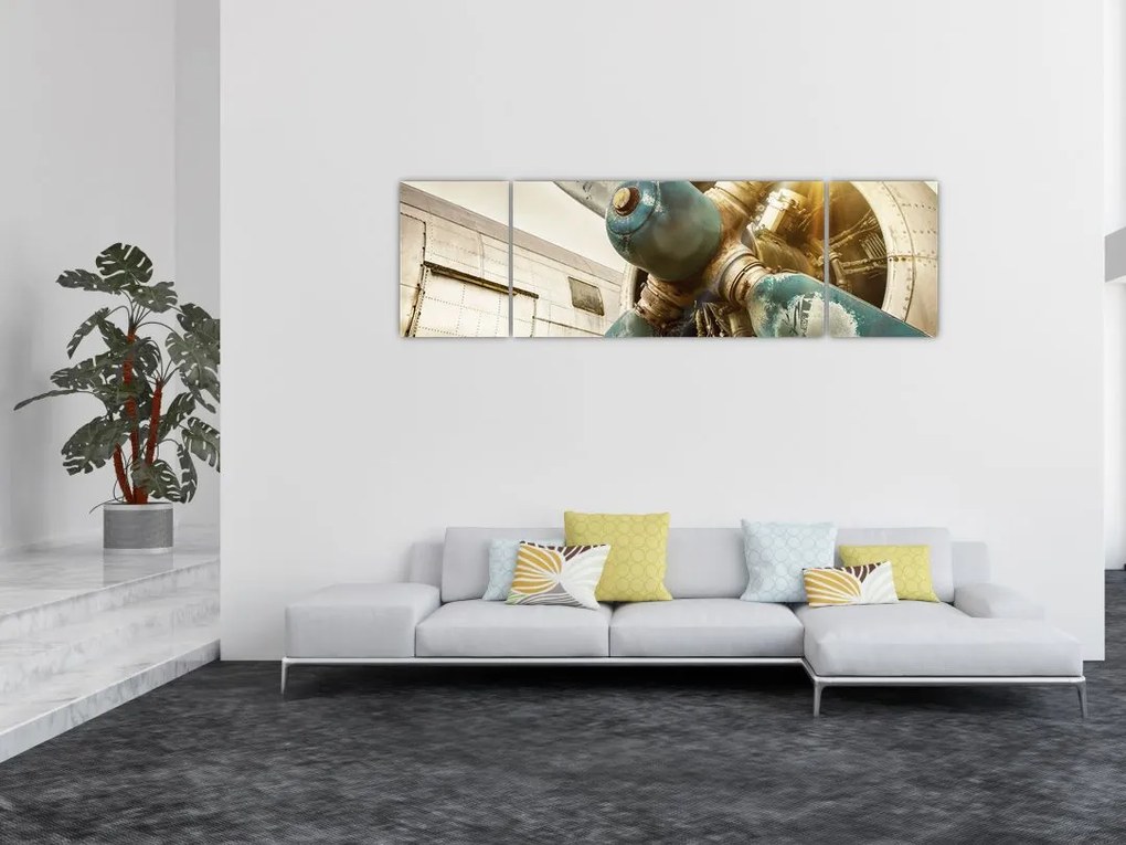 Obraz - Śmigło starego samolotu (170x50 cm)