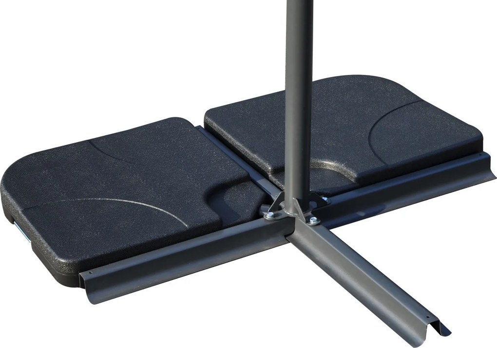 Podstawa stojak do parasola z krzyżakiem podłogowym outsunny