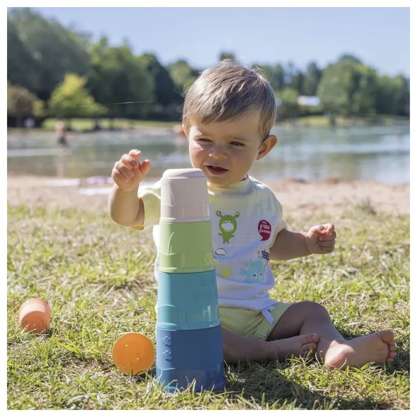 Smoby little green zestaw łódka wieża sorter bioplastik