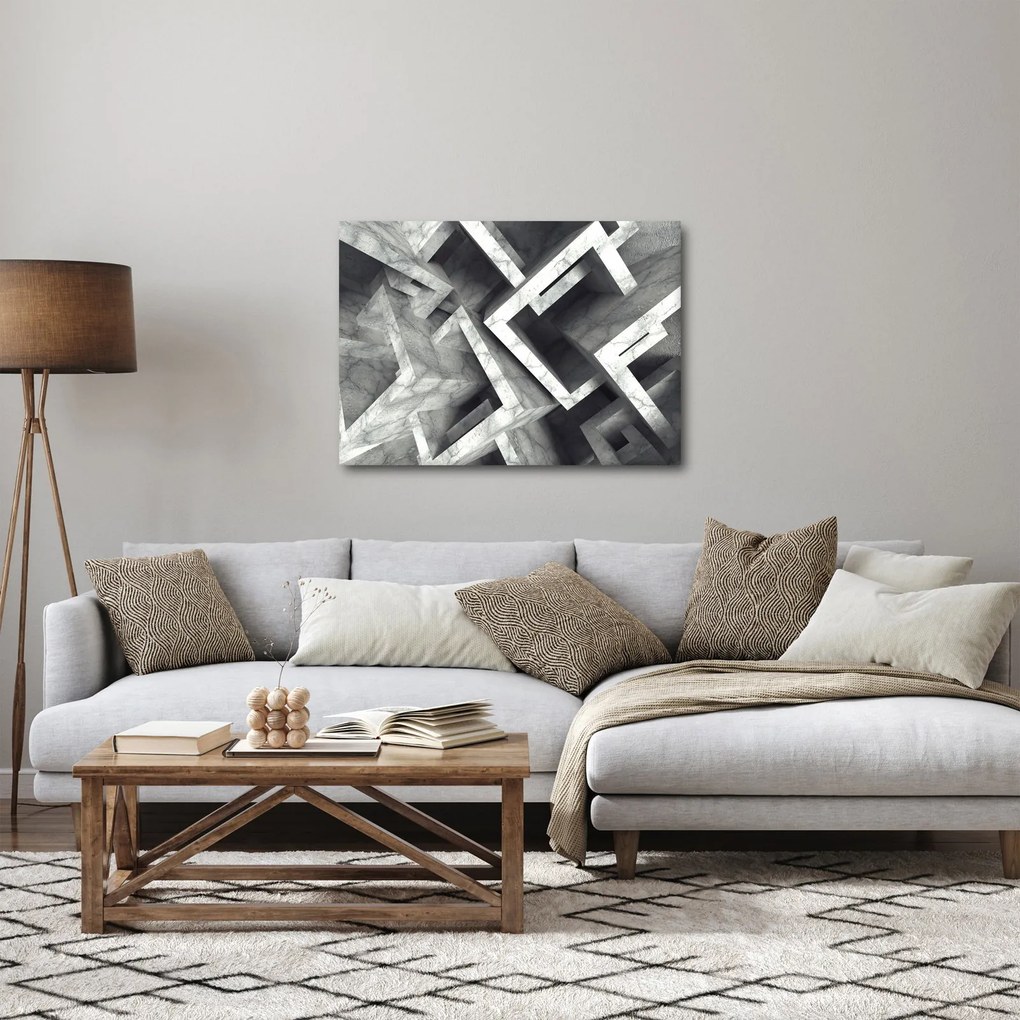 Abstrakcyjny obraz kostek (70x50 cm)