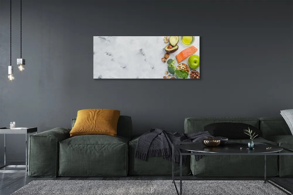 Zdjęcie na płótnie Zdrowy Posiłek z Łososiem