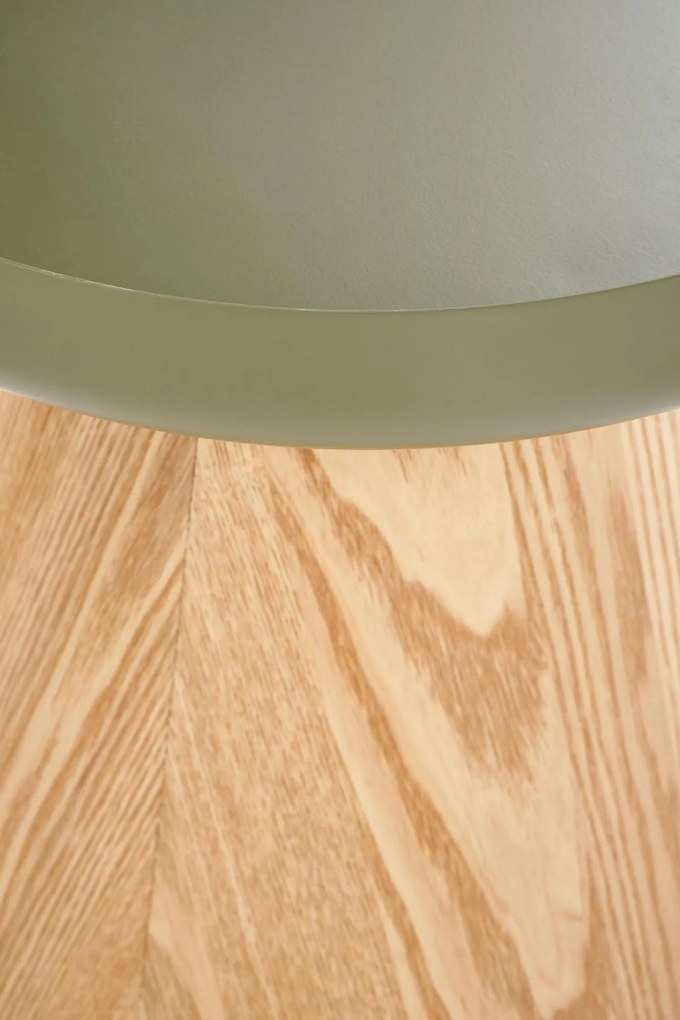 GINA Ława Stolik kawowy Okrągły fi.40 cm Naturalny Zielony Skandynawski