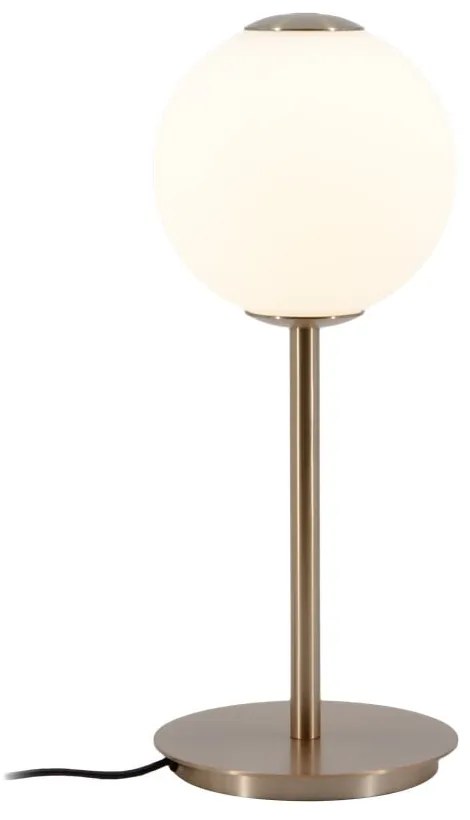 Metalowa lampa stołowa LED w kolorze mosiądzu ze ściemniaczem i szklanym kloszem (wysokość 37 cm) Audrey Table – UMAGE