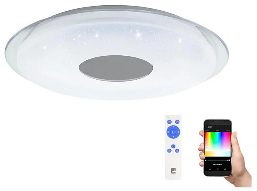 Eglo 98768 - Ściemniana lampa sufitowa LED RGB LANCIANO-C LED/38W/230V + RC