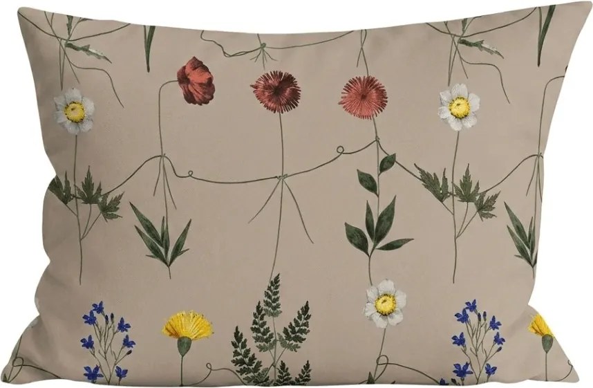 Poszewka na poduszkę z mikrofibry HERBAR 70x90 cm, beżowa