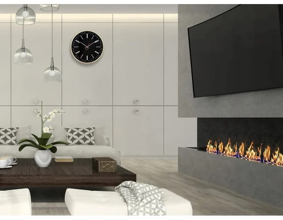 Zegar na ścianę nowoczesny efektowny okrągły cichy do kuchni salonu pokoju