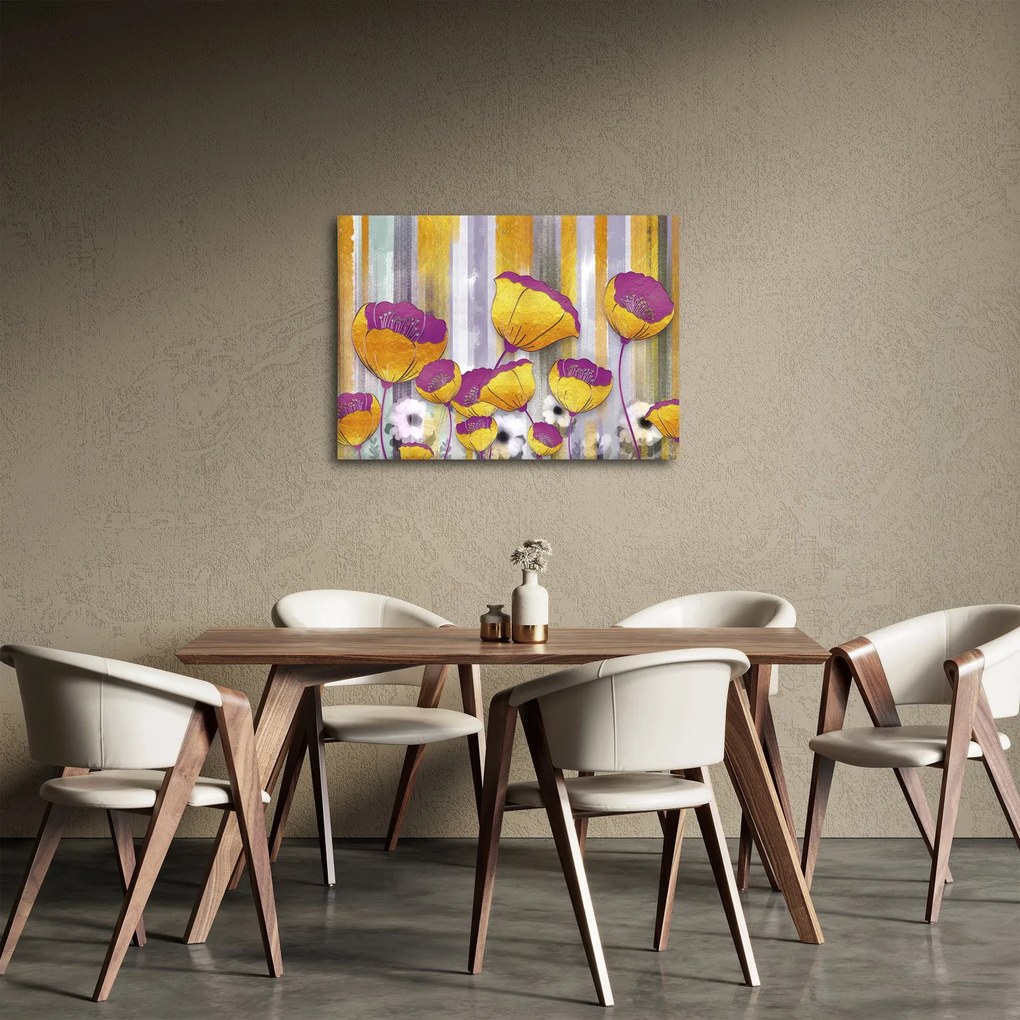 Obraz - Ilustracja kwiatów (70x50 cm)