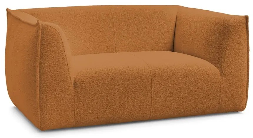 Musztardowa sofa z materiału bouclé 170 cm Giorgia – Bobochic Paris