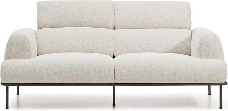 Beżowa częściowo rozkładana sofa z tkaniny szenilowej 214 cm Aurum – Kave Home