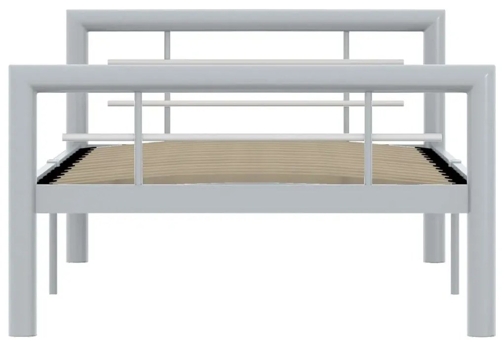 Szare metalowe łózko pojedyncze 90 x 200 cm - Sintra