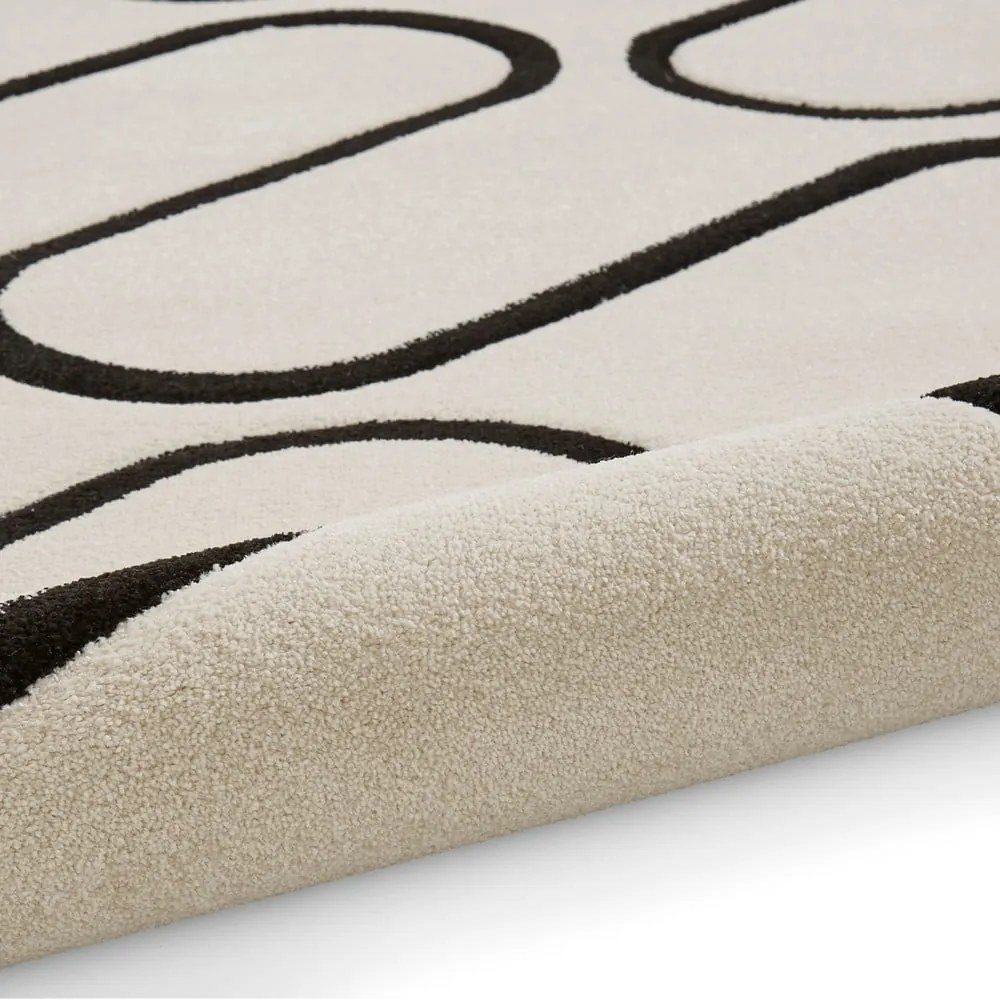 Czarno-biały dywan 80x150 cm Linear Curve – Catherine Lansfield