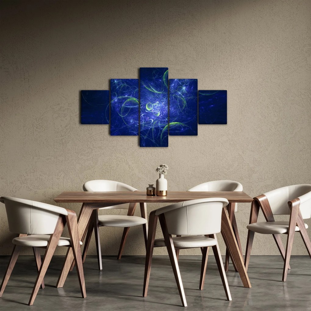 Obraz - niebieska abstrakcja (125x70 cm)