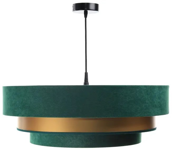 Zielono-złota trzywarstwowa lampa wisząca - S442 P5-F90