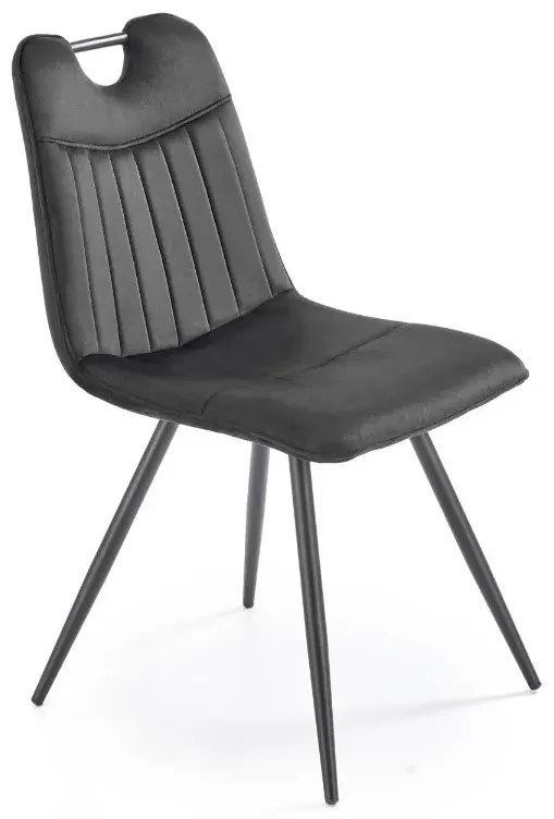 Krzesło tapicerowane K521 VELVET czarne HALMAR