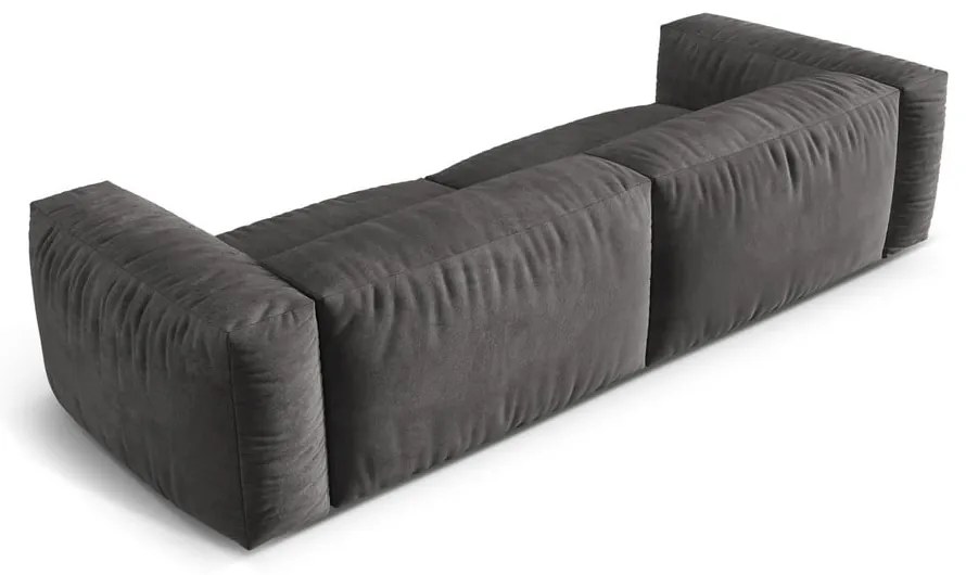 Szara aksamitna sofa modułowa 320 cm Martina – Micadoni