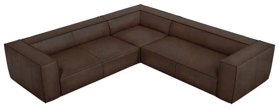 Ciemnobrązowy skórzany narożnik (róg zmienny) Madame – Windsor &amp; Co Sofas
