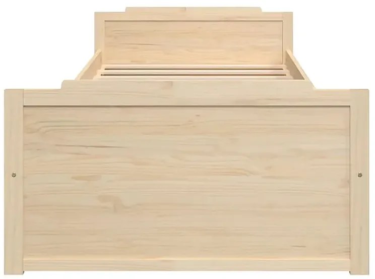 Drewniane łózko dla chłopca z szufladami 90x200 - Kamos