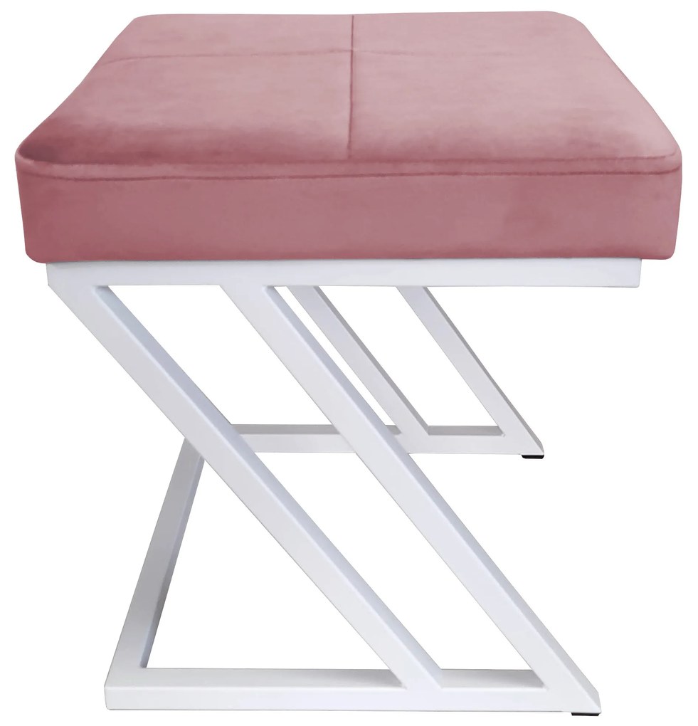 Pufa ZETA LOFT taboret podnóżek podstawa biała MG58