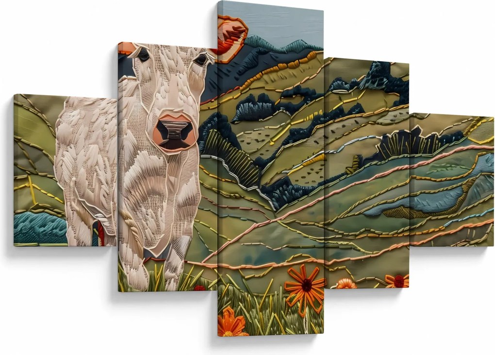 Obraz - Imitacja dzianego motywu (125x70 cm)