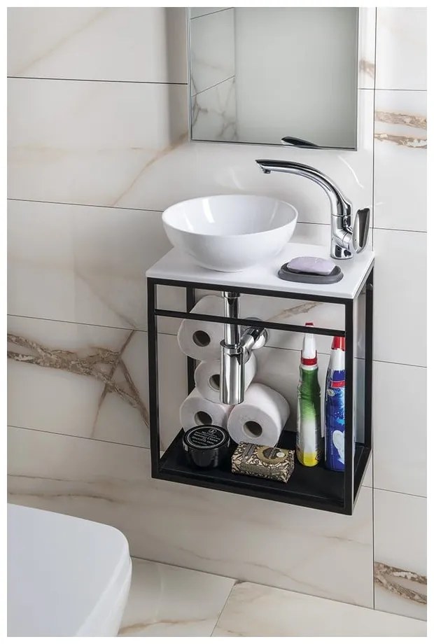 Biała ceramiczna okrągła umywalka ø 28 cm Aster – Sapho