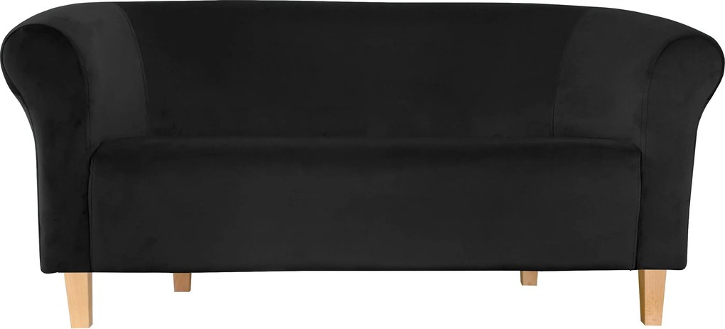 Sofa Milo tkanina Welur wygodna sofa tapicerowana do salonu i poczekalni : Kolor nogi - Drewno, Kolor tkaniny - VELVET - MG19, Typ tkaniny - Velvet, Wysokość nogi - 15 cm