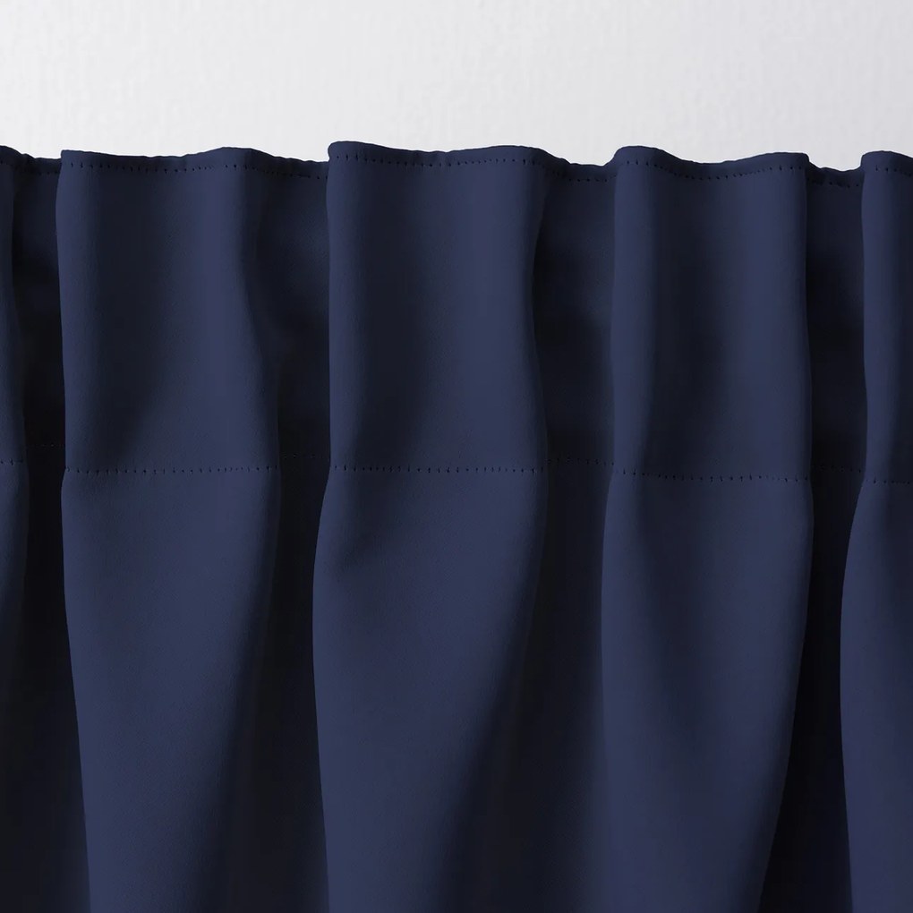 Zasłona zaciemniająca na taśmie marszczącej granatowy 140 x 280 cm 1 szt.