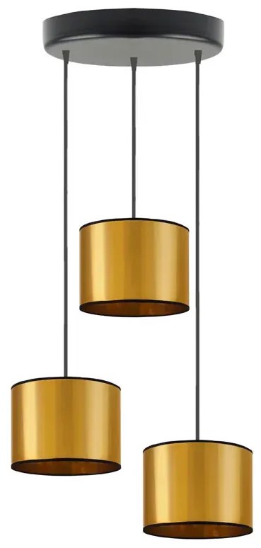Złota okrągła lampa wisząca potrójna - 4X EX453 B2-S91