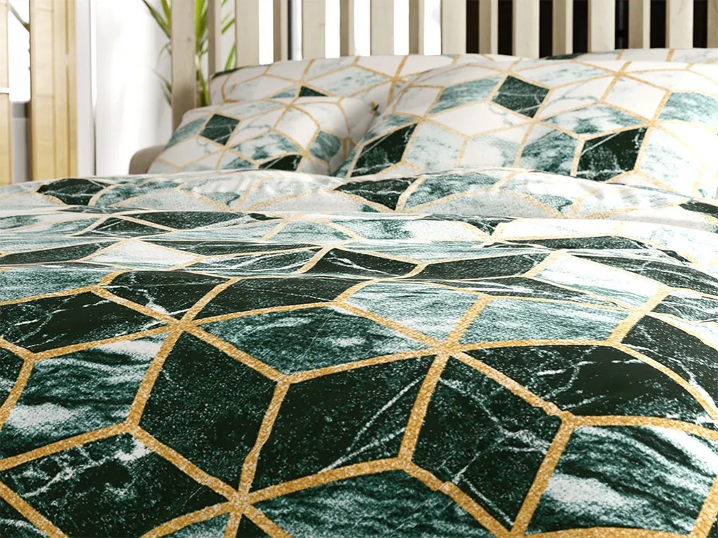 PrzytulneMieszkanie.pl PrzytulneMieszkanie.pl Pościel z mikrofibry ATHENA zielone Rozmiar pościeli: 2 szt 70 x 90 cm | 200 x 220 cm
