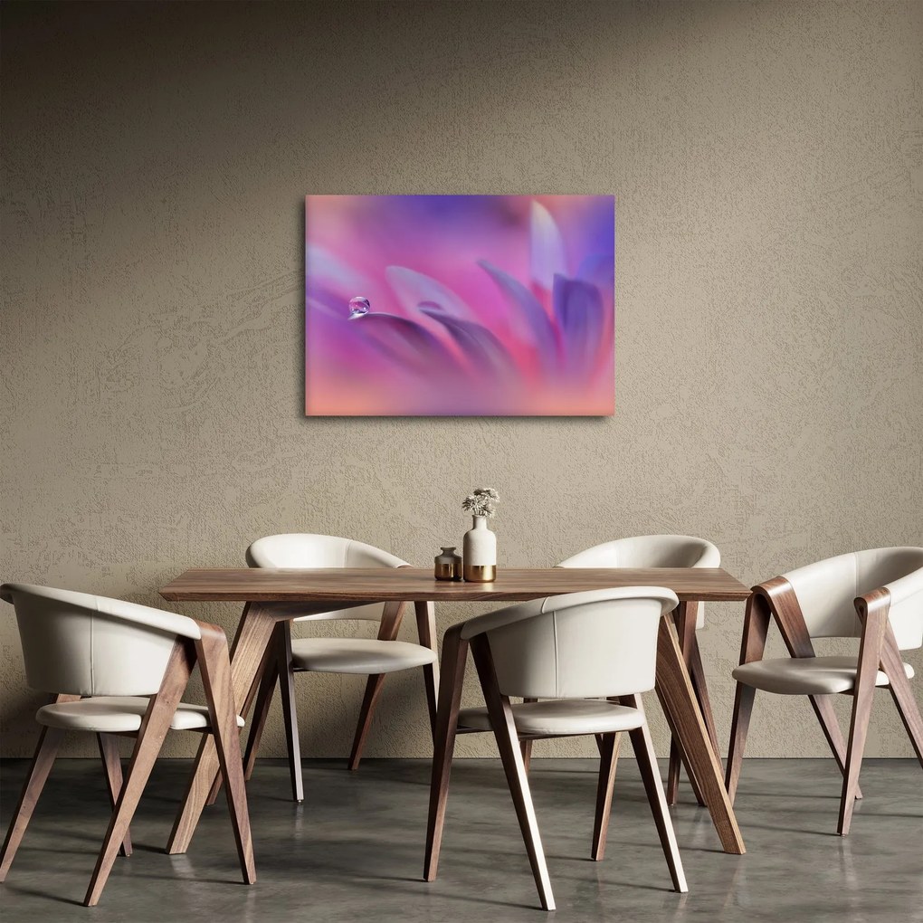 Obraz - Kropla na kwiecie (70x50 cm)
