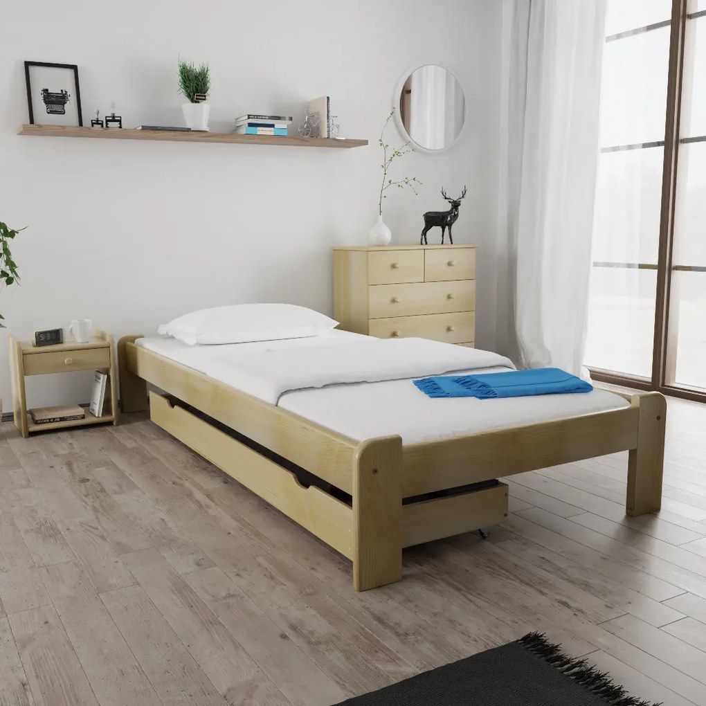 Łóżko ADA 80 x 200 cm, sosna Materac: Materac Deluxe 10 cm